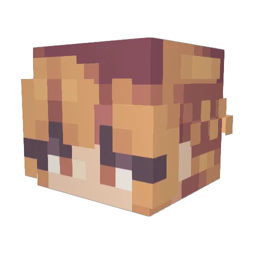 Faeltryn Minecraft avatar head, 3D render