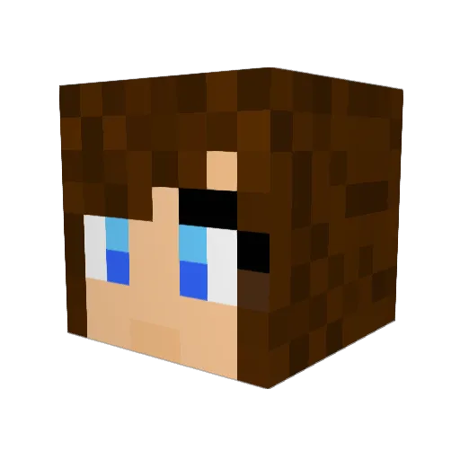 Faeny Minecraft avatar head, 3D render