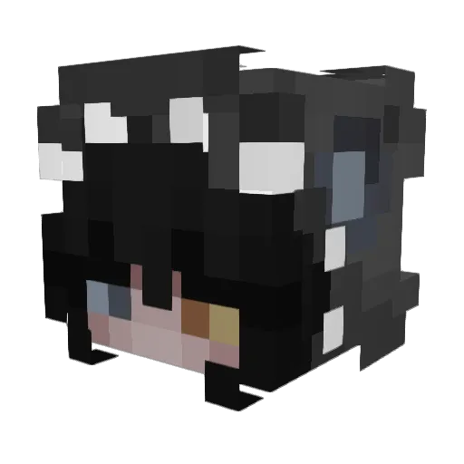 Faer0ix Minecraft avatar head, 3D render