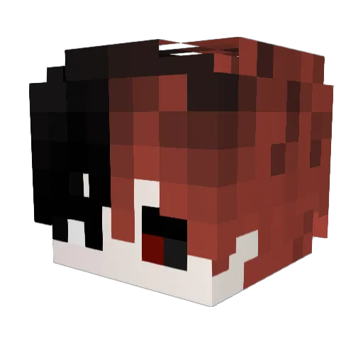 Faer15 Minecraft avatar head, 3D render