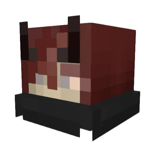 Faeran Minecraft avatar head, 3D render