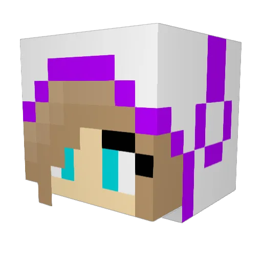 Faeriie Minecraft avatar head, 3D render