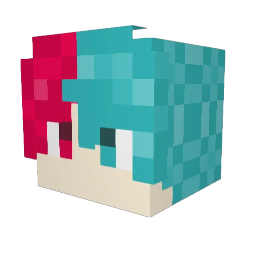 Faernies Minecraft avatar head, 3D render