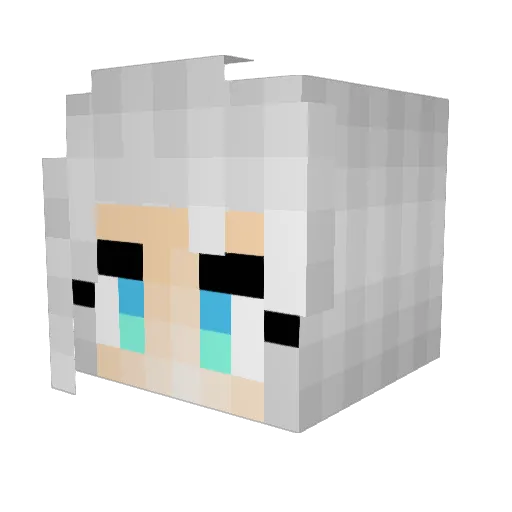 Faerria Minecraft avatar head, 3D render