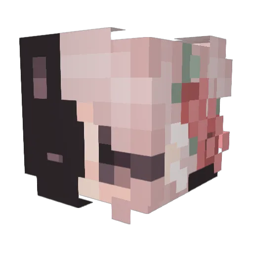 Faerylila Minecraft avatar head, 3D render