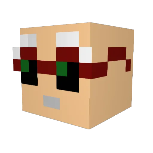 Faethran Minecraft avatar head, 3D render