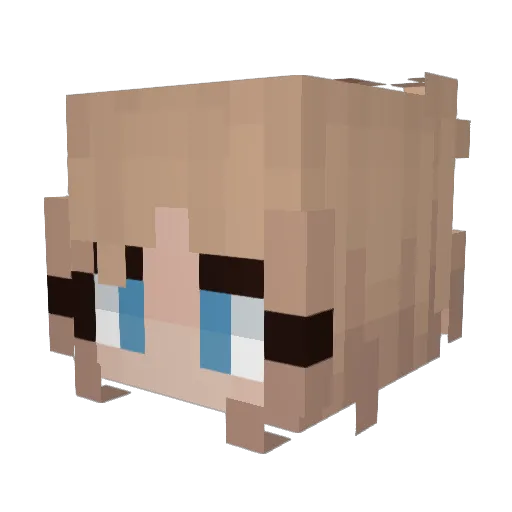 Faevely Minecraft avatar head, 3D render