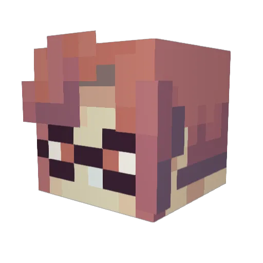 Faeverunn Minecraft avatar head, 3D render