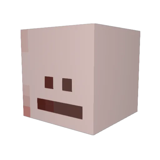 Faevrd Minecraft avatar head, 3D render