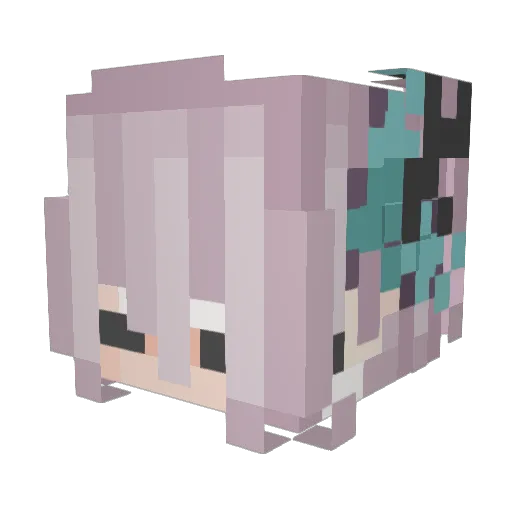 FaeythLuv Minecraft avatar head, 3D render