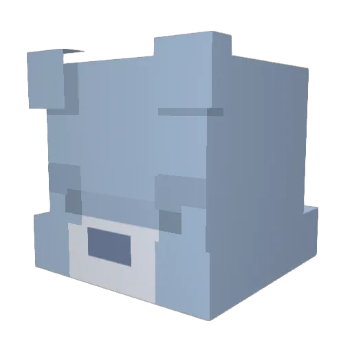 FafaSando Minecraft avatar head, 3D render