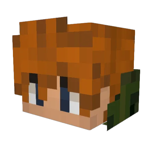 Fafa_LP Minecraft avatar head, 3D render