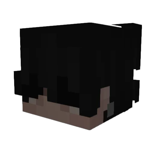 FafamiQ Minecraft avatar head, 3D render