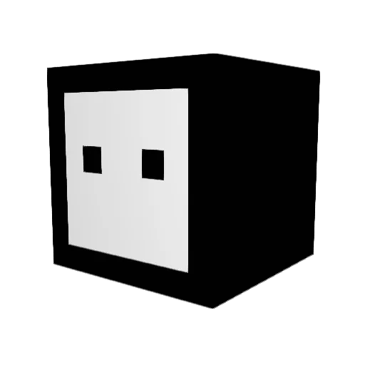 Fafbad Minecraft avatar head, 3D render
