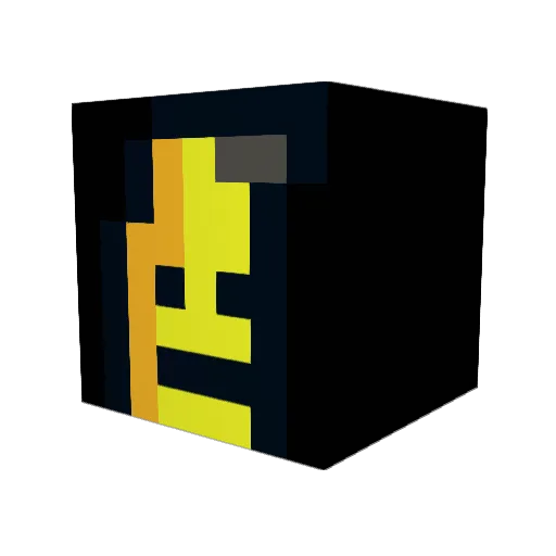 Fafi Minecraft avatar head, 3D render