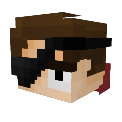 FaficzekX Minecraft avatar head, 3D render