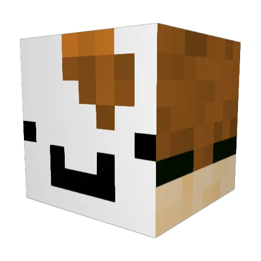 Fafner1 Minecraft avatar head, 3D render