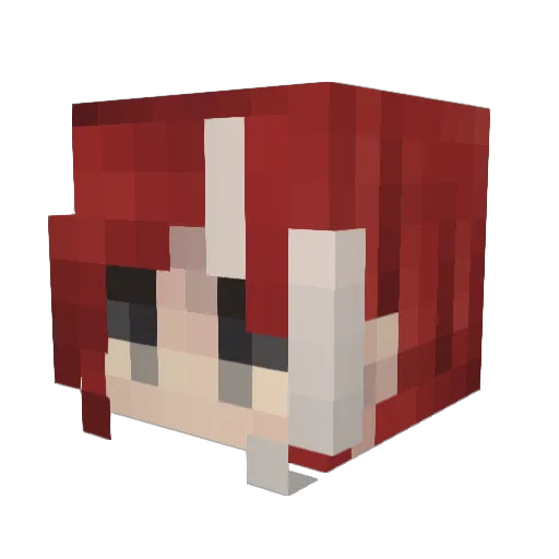 Fafniraaa Minecraft avatar head, 3D render
