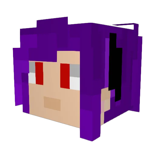 Fagaga Minecraft avatar head, 3D render