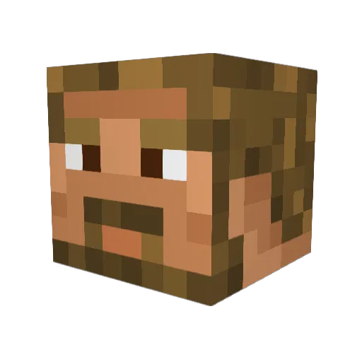 Fagerhov Minecraft avatar head, 3D render