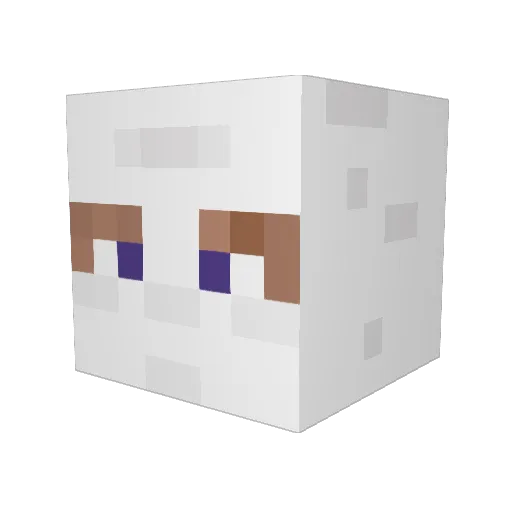 Faggt Minecraft avatar head, 3D render