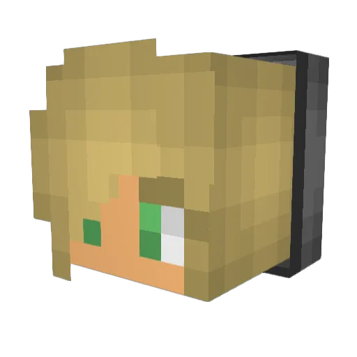 FaggyTA Minecraft avatar head, 3D render