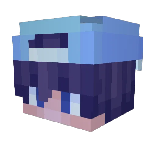 Fahadham Minecraft avatar head, 3D render