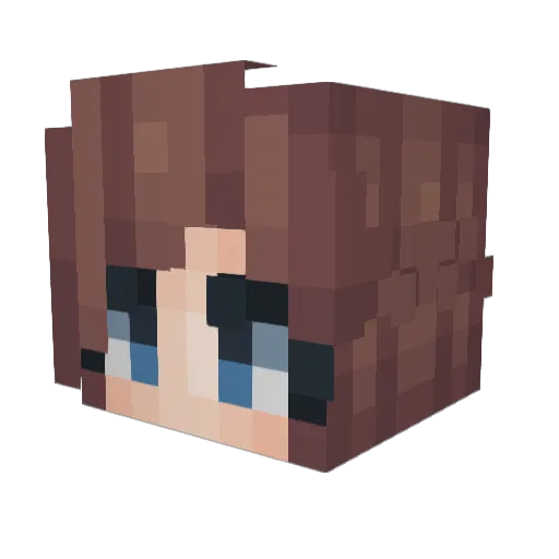 Fahadinho Minecraft avatar head, 3D render