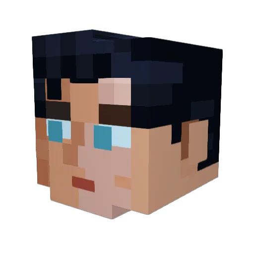 Fahadsh2 Minecraft avatar head, 3D render