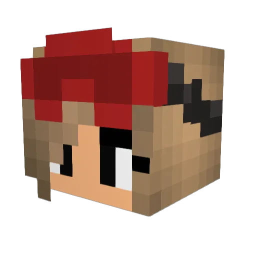 Fahey Minecraft avatar head, 3D render