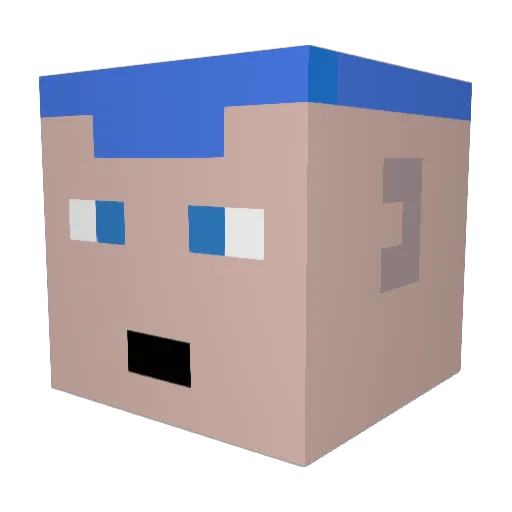 Fahnenstange54 Minecraft avatar head, 3D render
