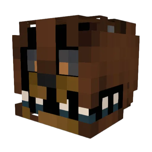 FahrenbachRanch Minecraft avatar head, 3D render