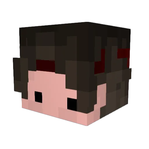 Fahxy Minecraft avatar head, 3D render