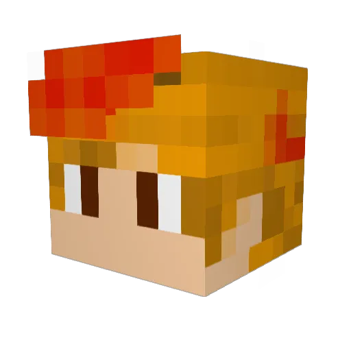 FaiagaMan Minecraft avatar head, 3D render