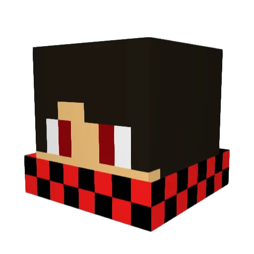 FaibianXD Minecraft avatar head, 3D render