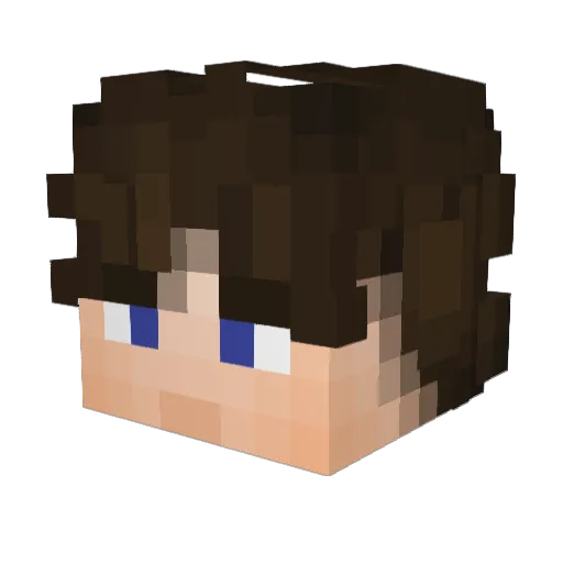 FaicyBw Minecraft avatar head, 3D render