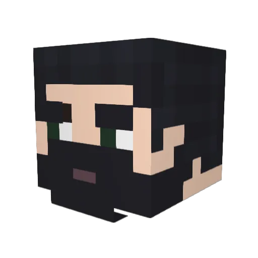 Faidt Minecraft avatar head, 3D render