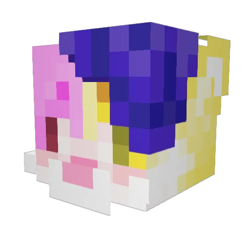 FailSecond Minecraft avatar head, 3D render