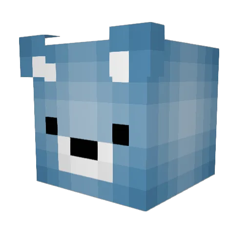Failino Minecraft avatar head, 3D render