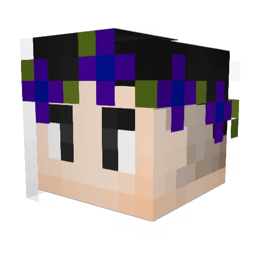 Failore Minecraft avatar head, 3D render