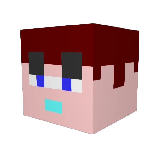 FailovacCZ Minecraft avatar head, 3D render
