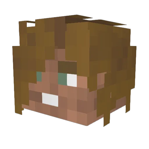 Failsy Minecraft avatar head, 3D render