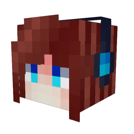 Failtik Minecraft avatar head, 3D render