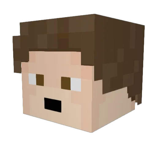 FaintLocket424 Minecraft avatar head, 3D render