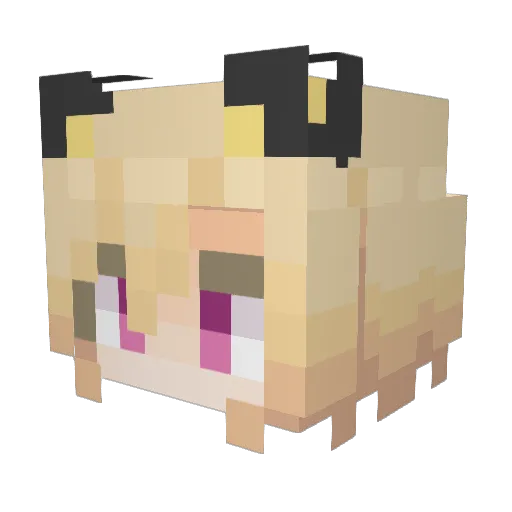 Faintglow_FG Minecraft avatar head, 3D render
