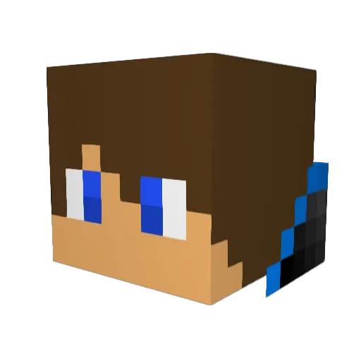 Faique Minecraft avatar head, 3D render