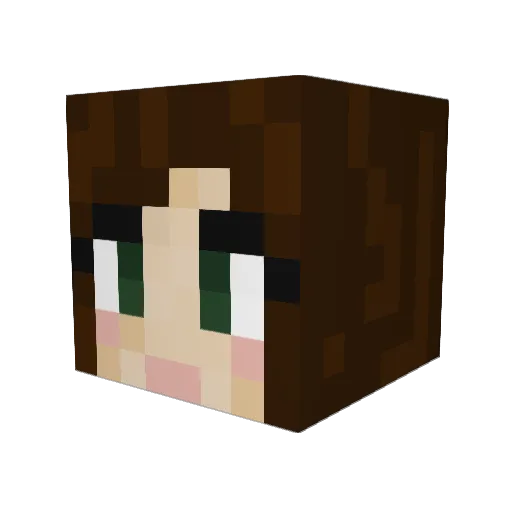 FairLady_ Minecraft avatar head, 3D render