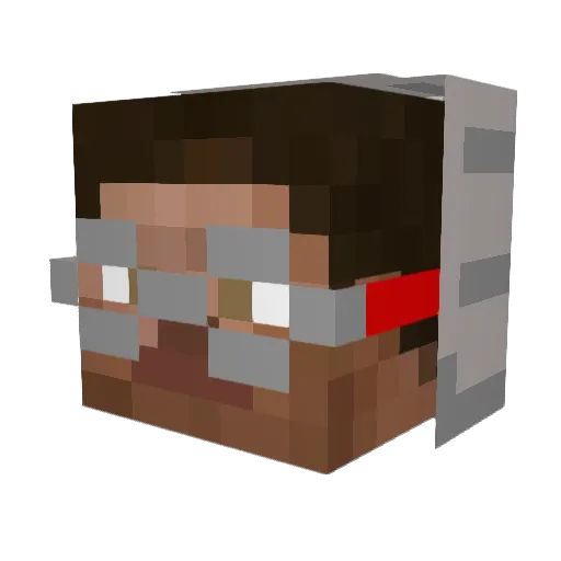 Fairfang Minecraft avatar head, 3D render