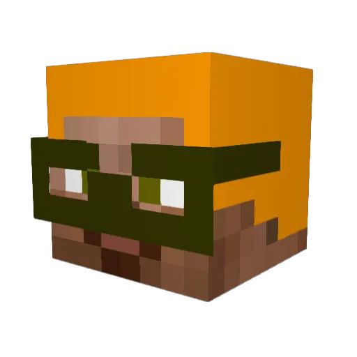 Fairhart Minecraft avatar head, 3D render
