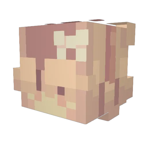 Fairielle Minecraft avatar head, 3D render